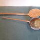 Set of a copper ladle and skimmer.