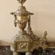 Fireplace front, firebar, fire guard in gilded bronze Louis XVI style.