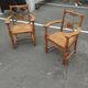 Paire de fauteuils anciens vintage style louis xvi