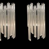 Appliques Trilobi en Verre de Murano Lot de 2 par Venini 1970