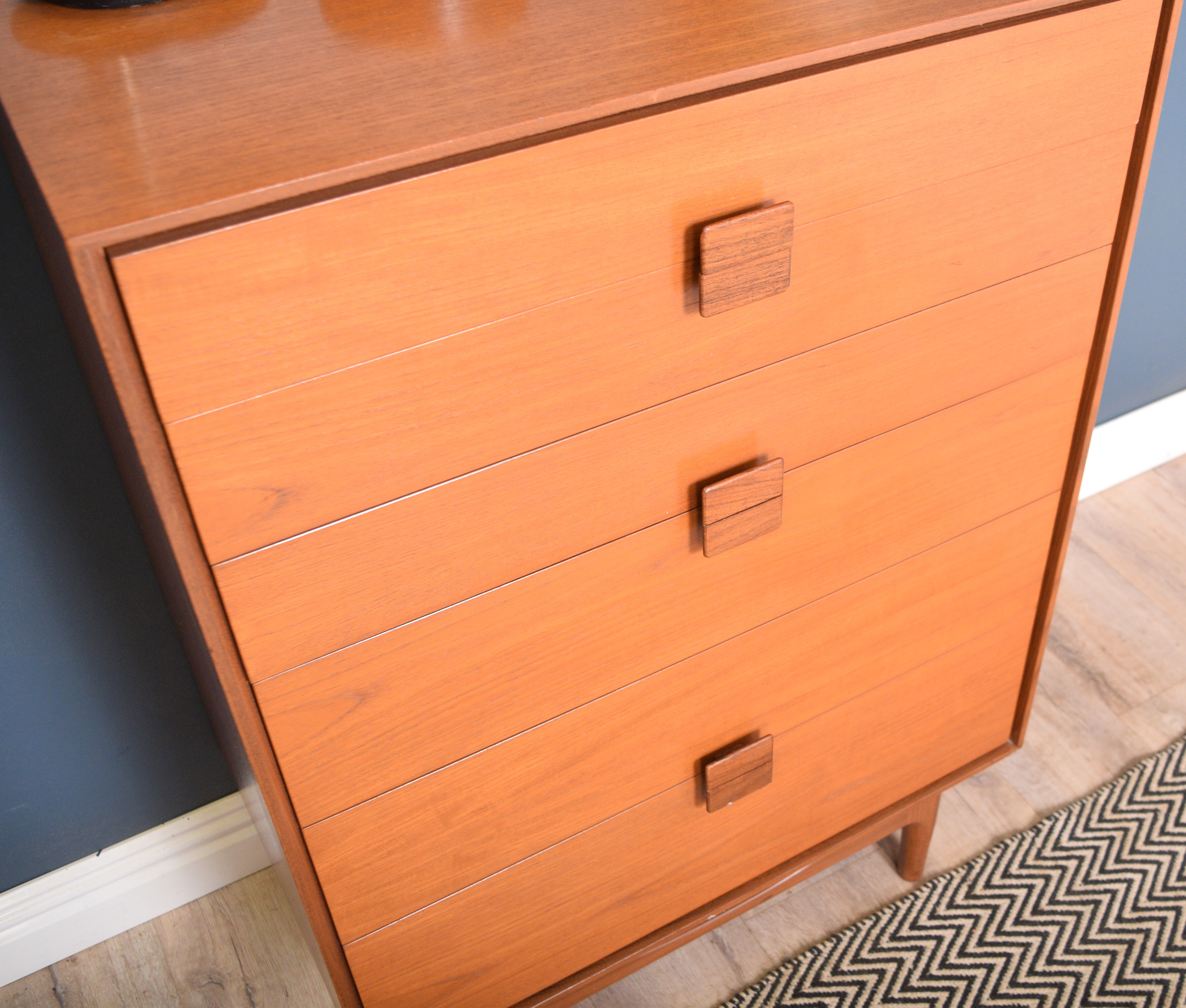 Restored Retro Teak 1960s LB Kofod Larsen Teak Chest Of Drawers G Plan