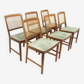 Set of 6 walnut table chairs, Bertil Fridhagen, Bodafors, Sweden, 1960