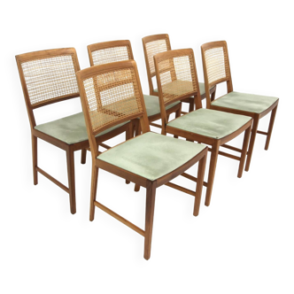 Set de 6 chaises de table en noyer, Bertil Fridhagen, Bodafors ,Suède, 1960