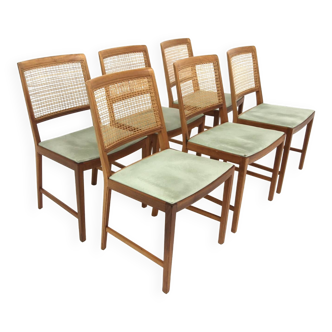 Set of 6 walnut table chairs, Bertil Fridhagen, Bodafors, Sweden, 1960