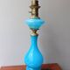 Blue opaline and bronze lamp base