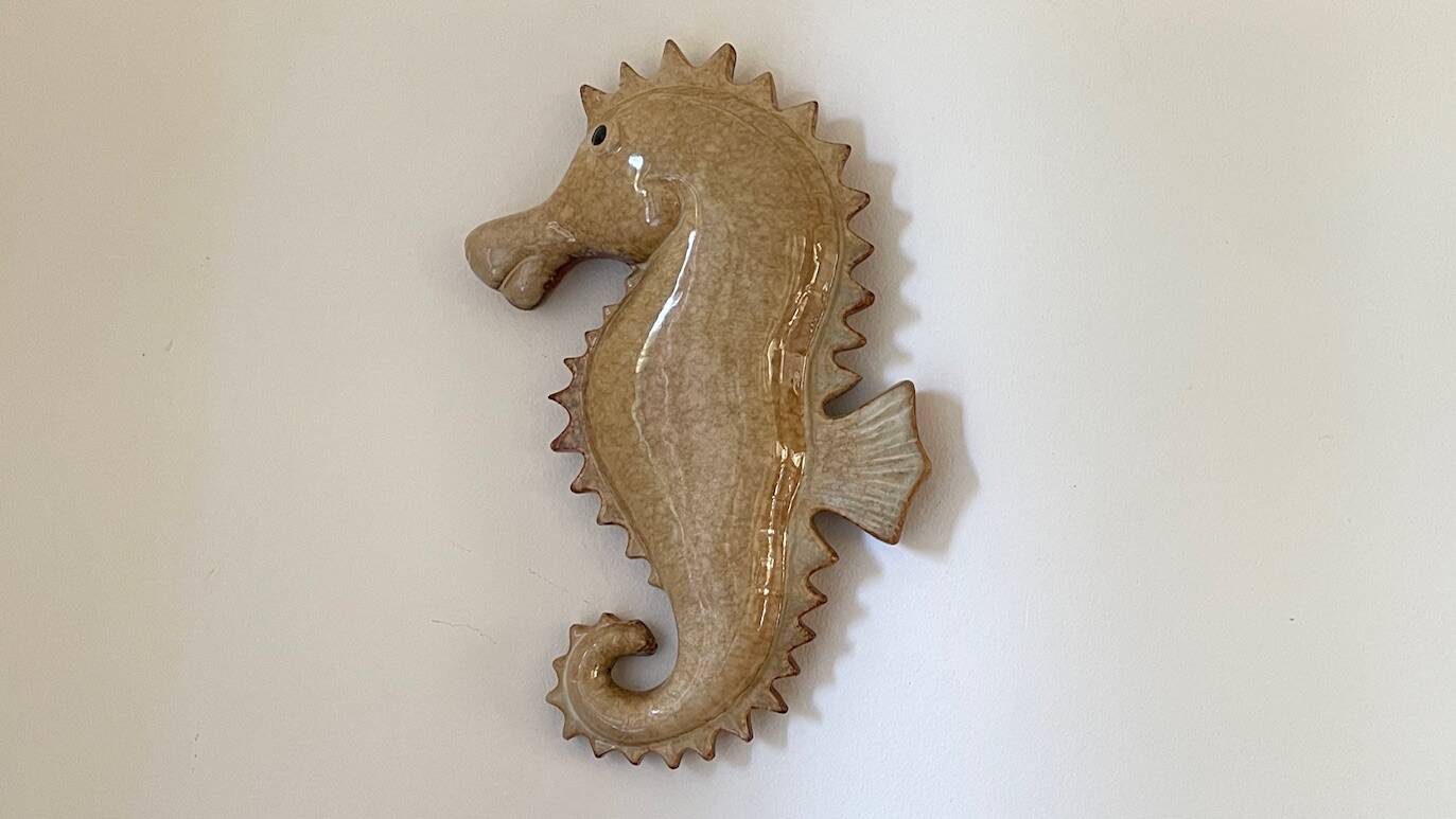SEAHORSE Ceramic Wall Hanging VINTAGE