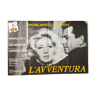 Affiche cinéma "L'Avventura" Monica Vitti, Antonioni 80x120cm 1980