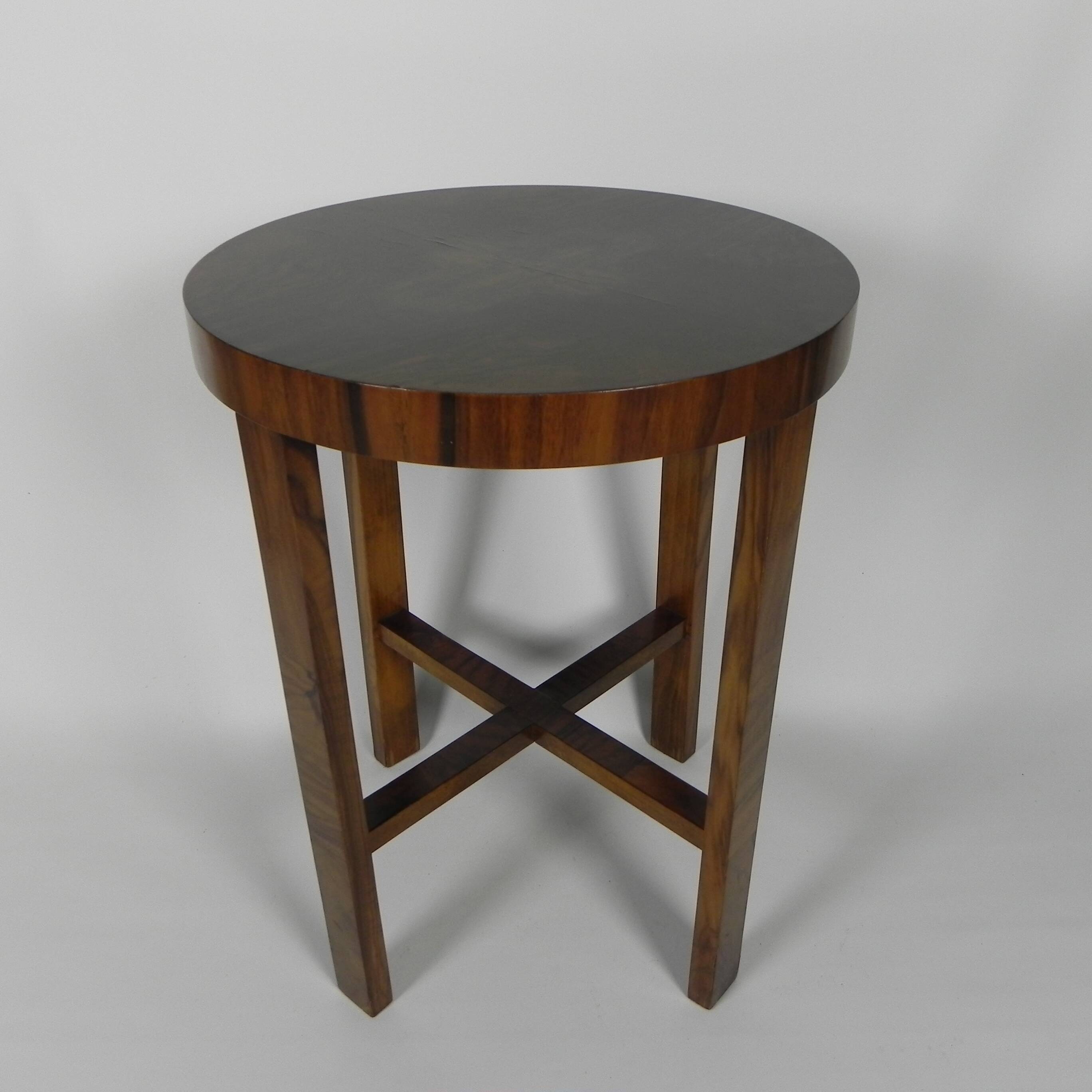 Art Deco walnut side table, 1930s