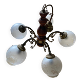 Chandelier with glass globes ( 5 globes)