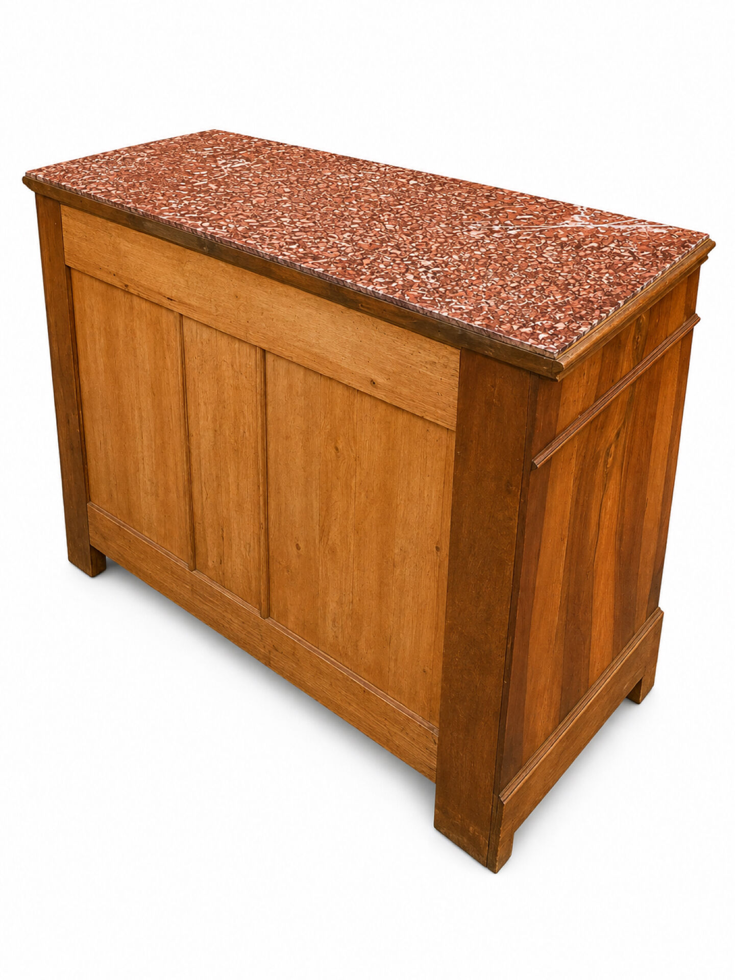 Commode Néo-Renaissance Henri II avec marbre rouge