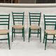 Lot de 4 chaises en bois dans le modèle italien de Chiavari