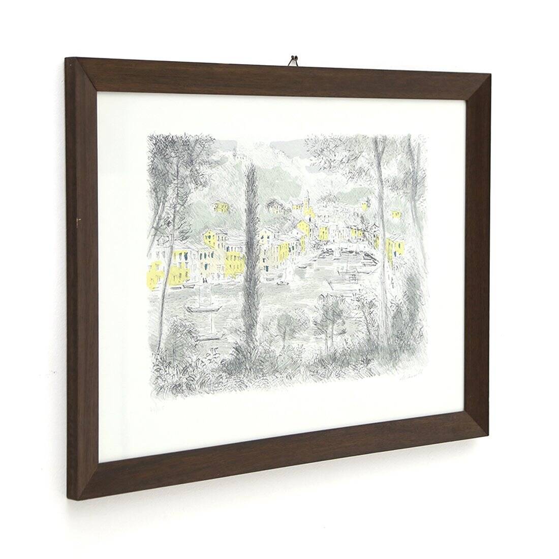 Michele Cascella, Portofino, 1960s, lithograph