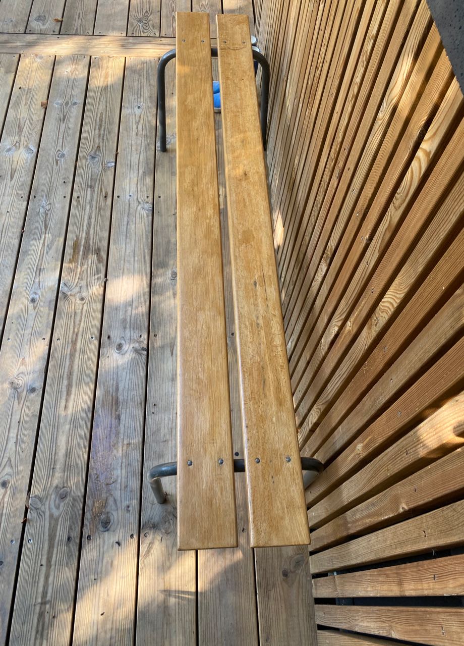 Vintage school bench