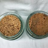 Pair jars green cork cork