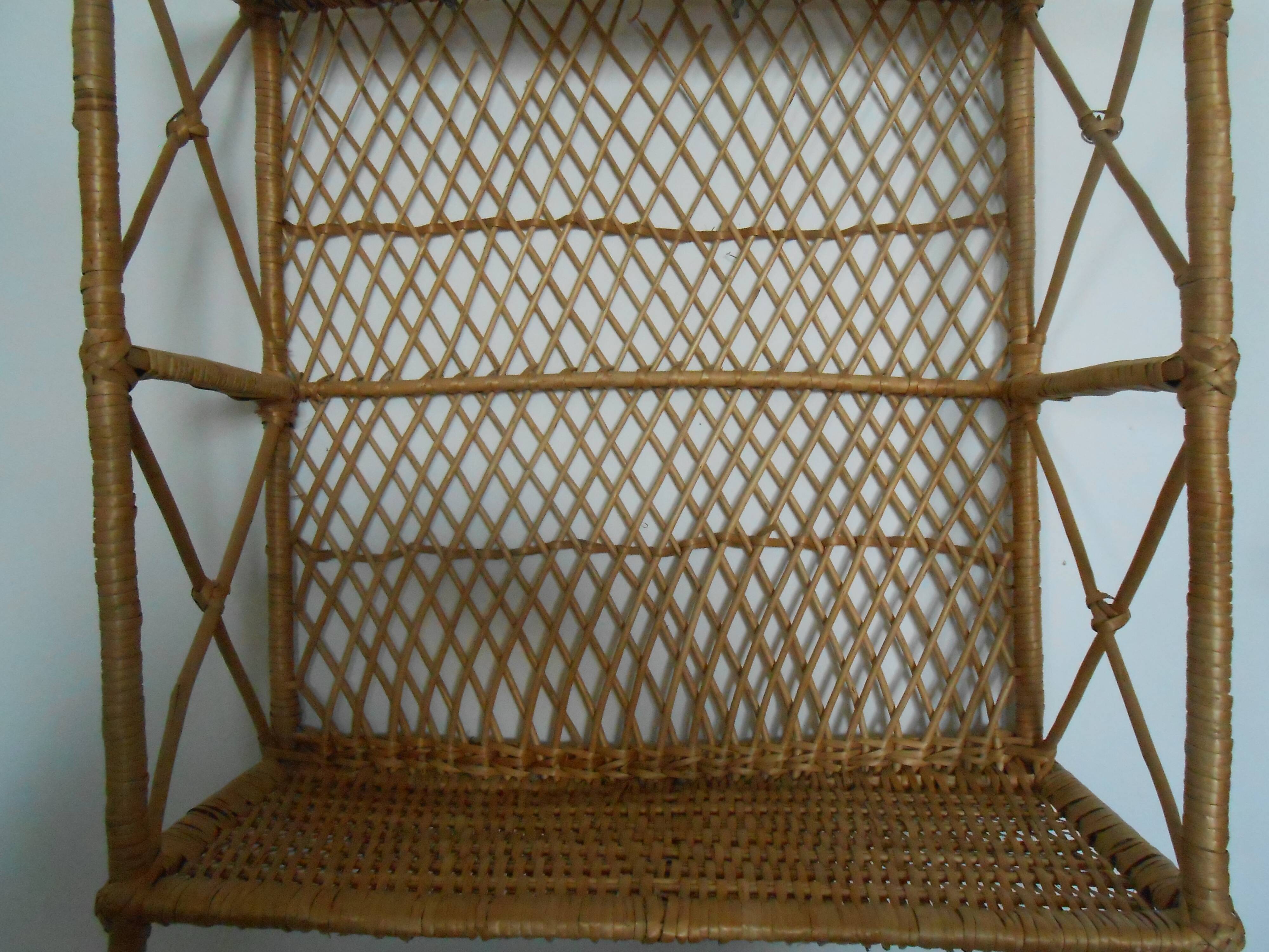 Rattan shelf
