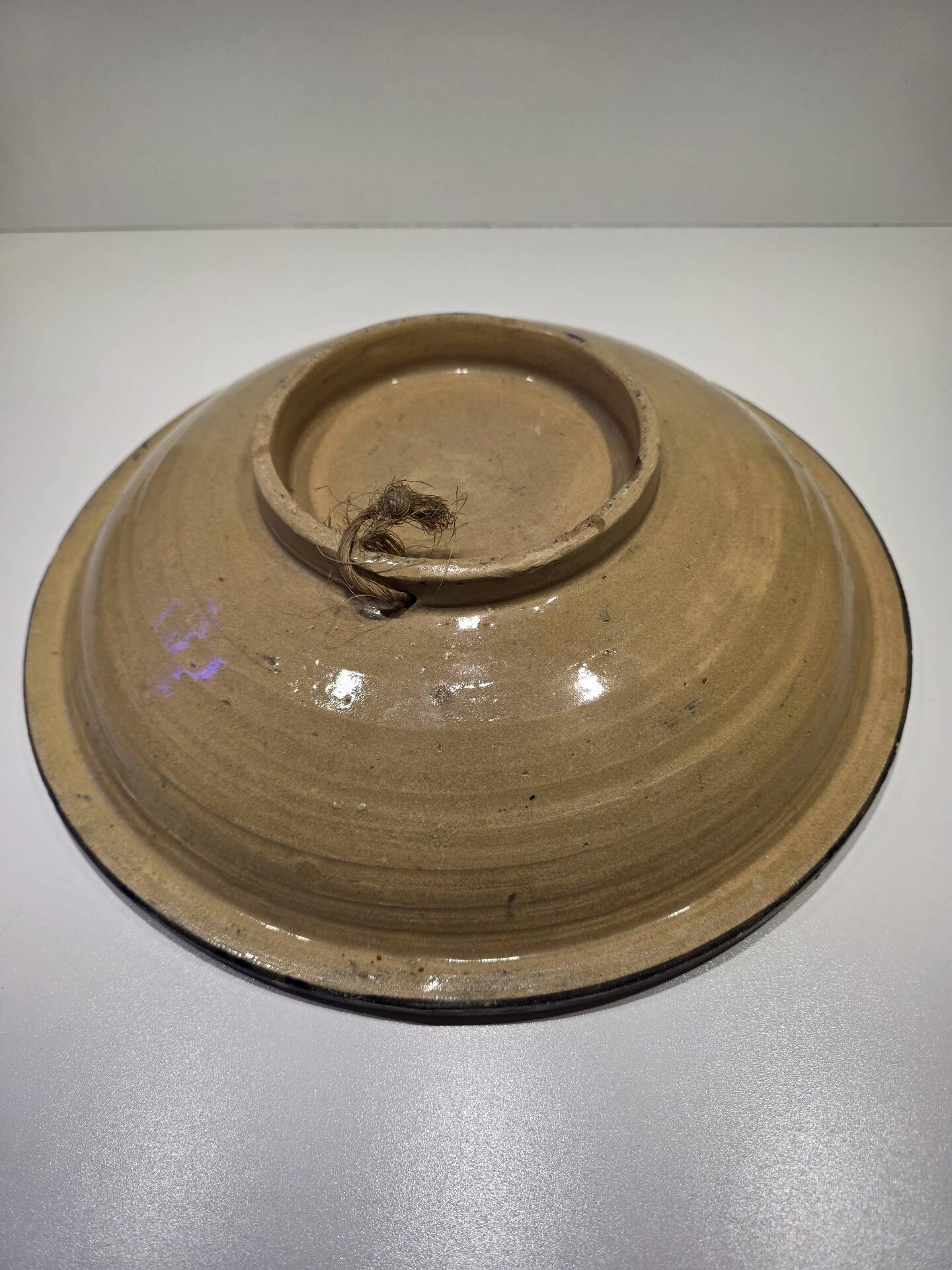 Large ancient Moroccan ceramic plate