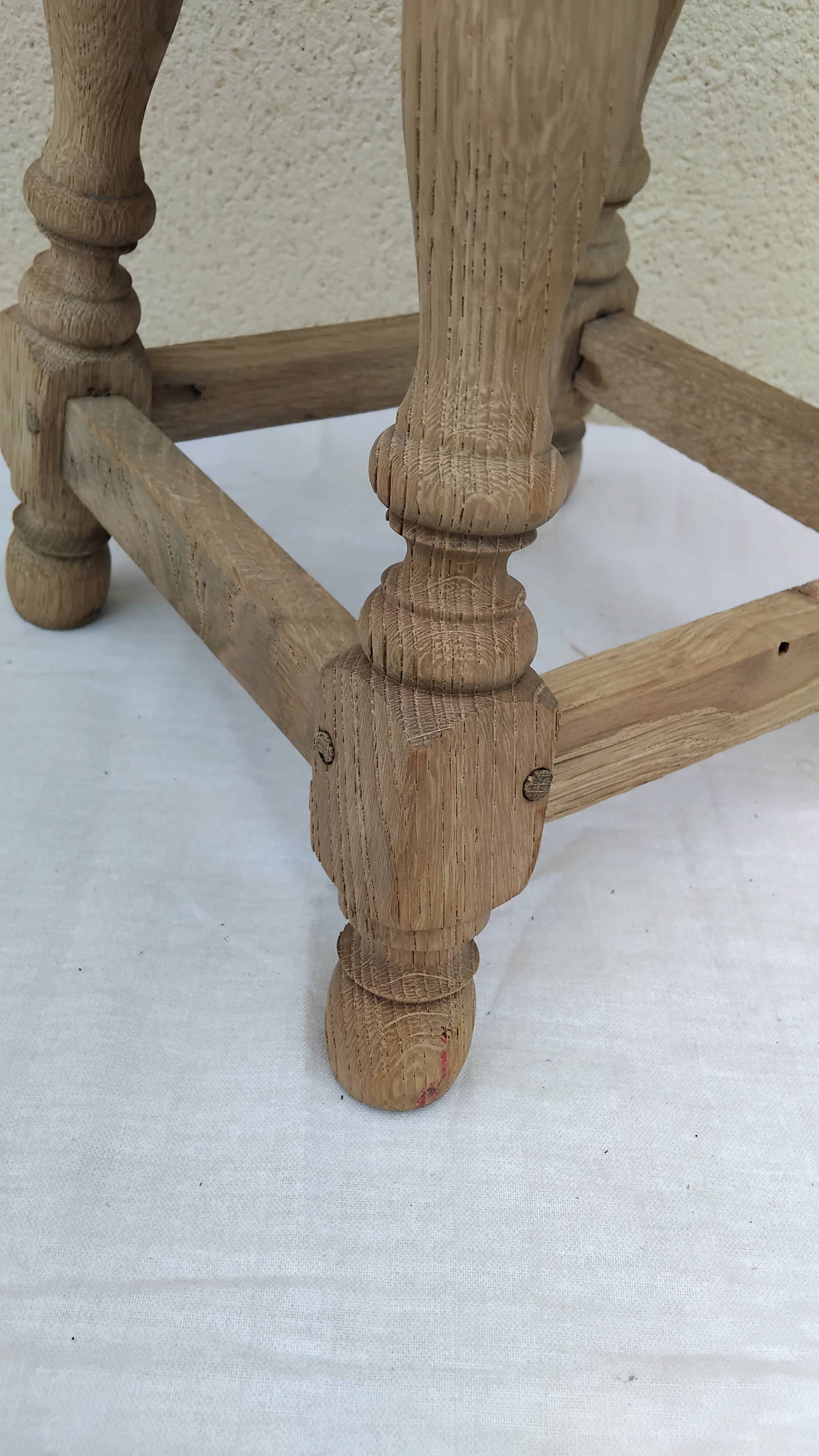 Old vintage sandblasted stool
