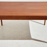 Restored teak dining table by henry kjærnulf for vejle mk9395