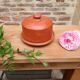 Antique earthenware butter dish