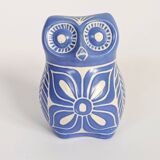 Midcentury ceramic owl figurine, Pablo Zabal, Chile, 1970s.