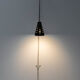 Hanging wall lamp with black perforated cap, 1960's