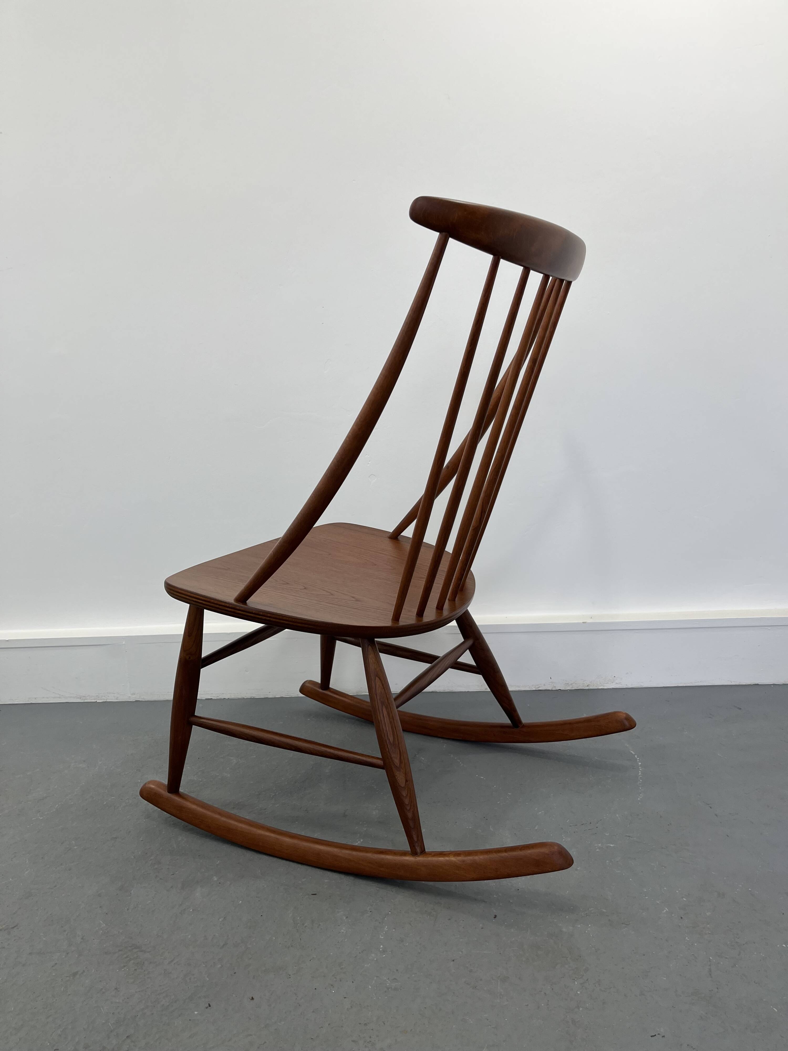 Mid-Century Rocking Chair by Illum Wikkelsø for Niels Eilersen