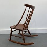 Mid-Century Rocking Chair by Illum Wikkelsø for Niels Eilersen