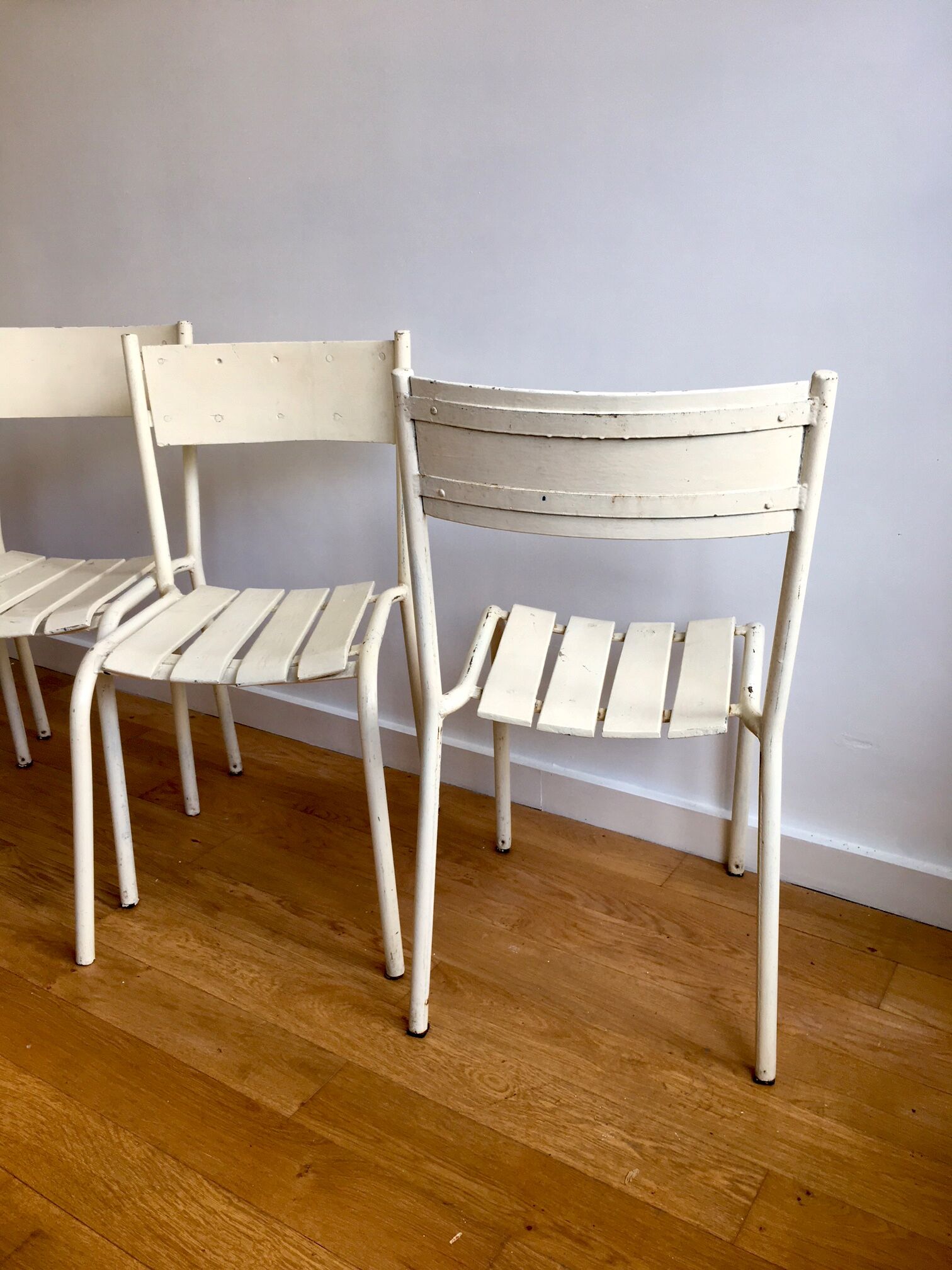 Old chairs of gardens or beaches