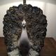 Ceramic peacock lamp from the 70s