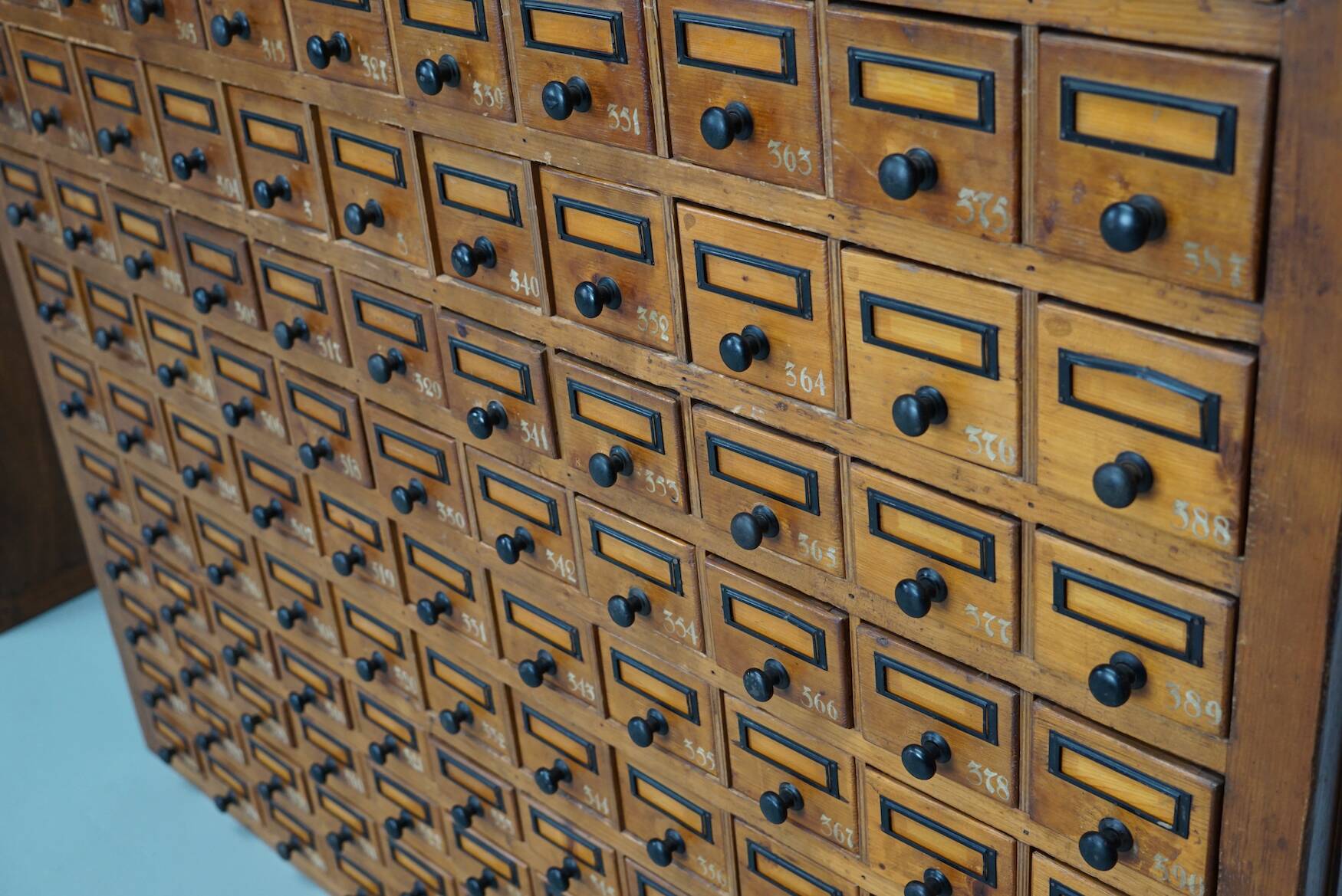 Dutch Industrial Pine Apothecary / Workshop Cabinet, circa 1930s