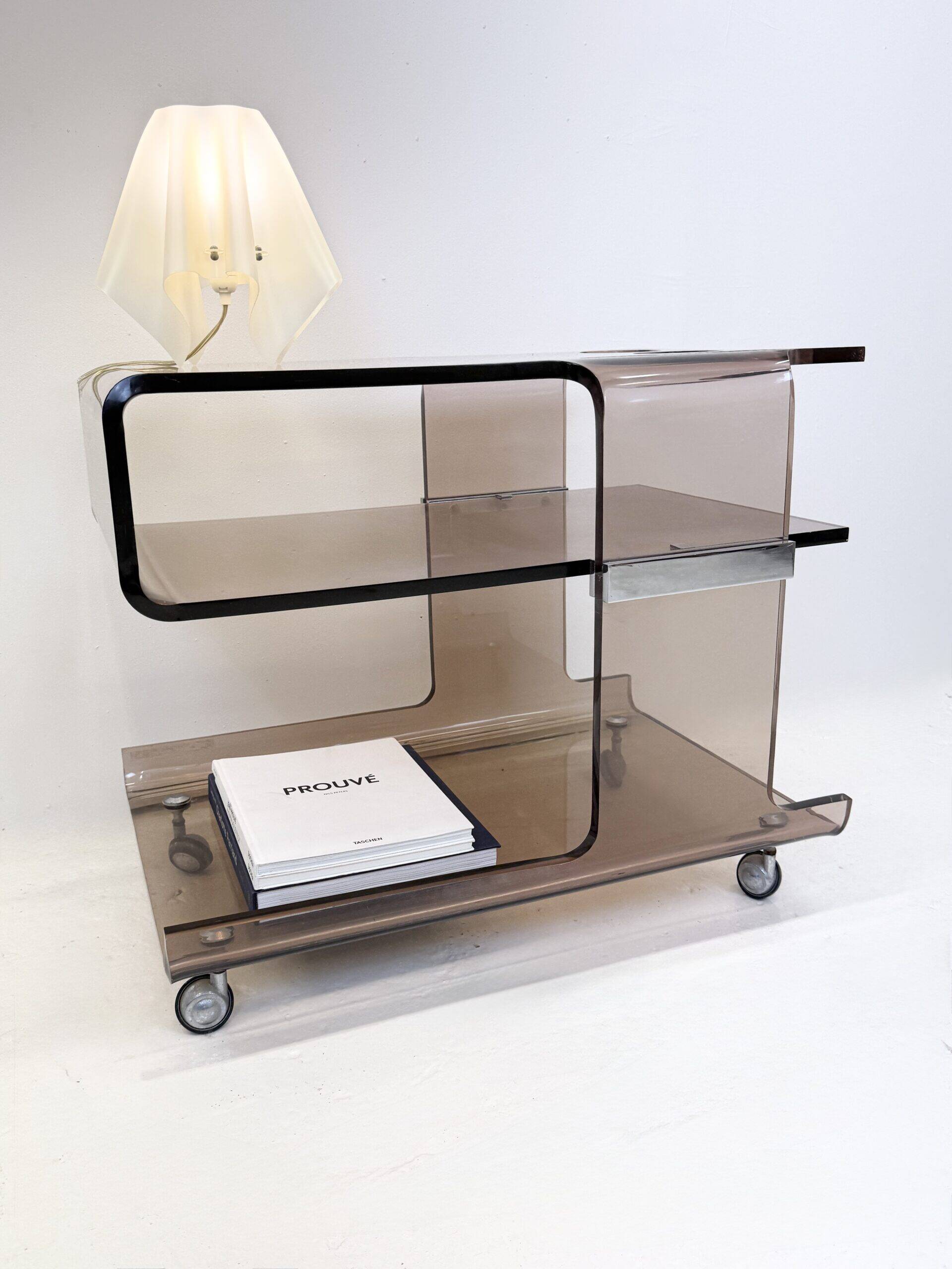 A plexiglass bar signed "Michel Dumas", 1970s.