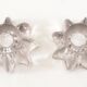 Pair of small crystal candlesticks