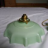 Suspensions abat jour opaline vert pastel