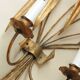 Palm Tree Wall Light in Patinated Gold Metal