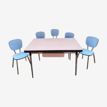 Table formica et 5 chaises