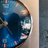 Clock formica vintage wall clock silent square "Quartz Paris"