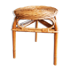 Small table vintage bamboo and rattan tripod
