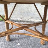 Wicker coffee table 1950