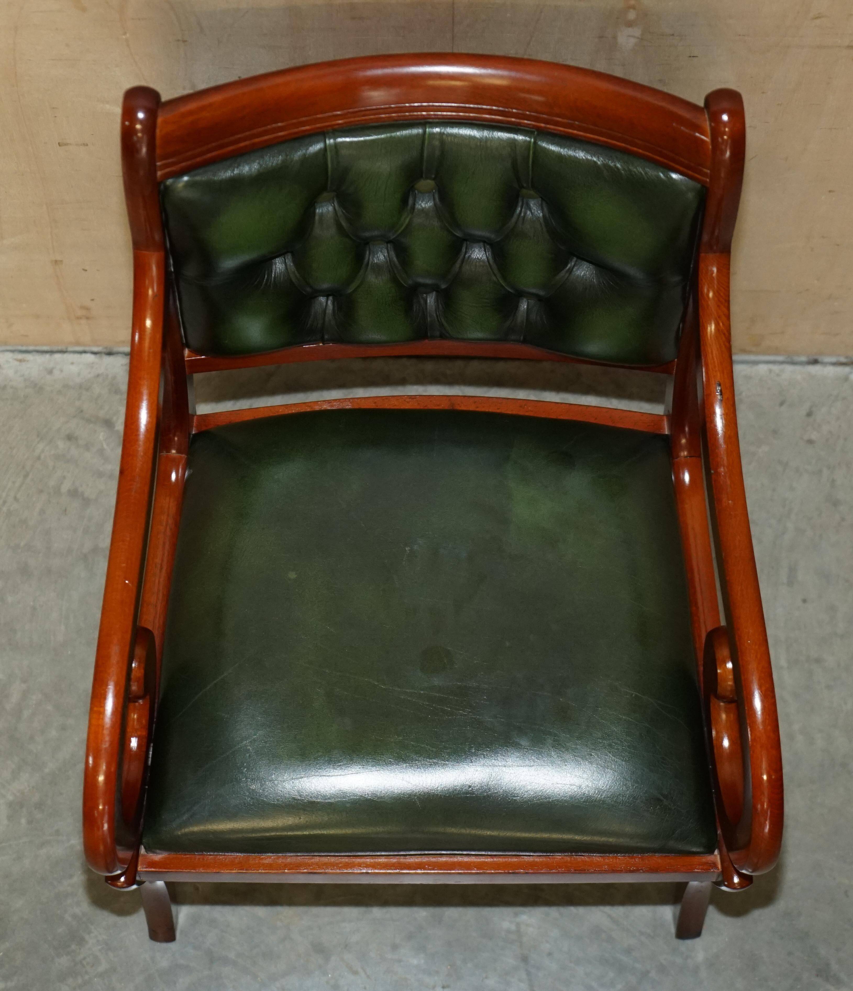 Chesterfield upholstered leather office chair, Victorian style