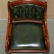 Chesterfield upholstered leather office chair, Victorian style