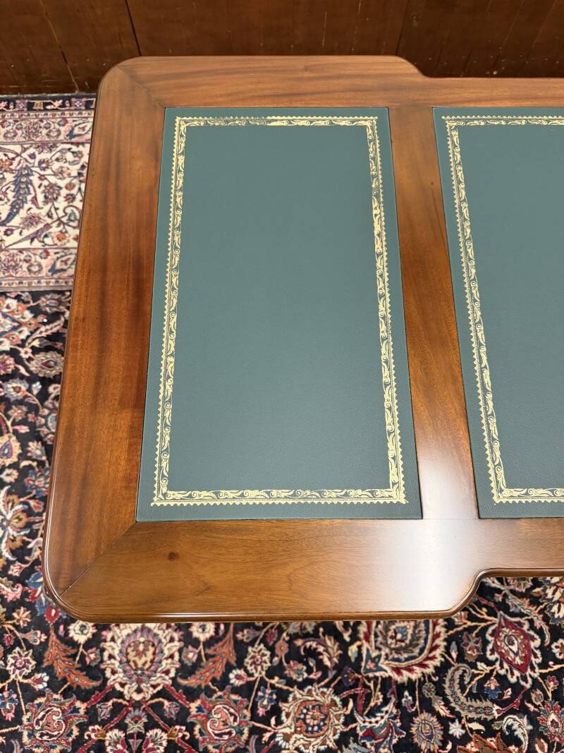Bureau classique en cuir vert Partnerdesk