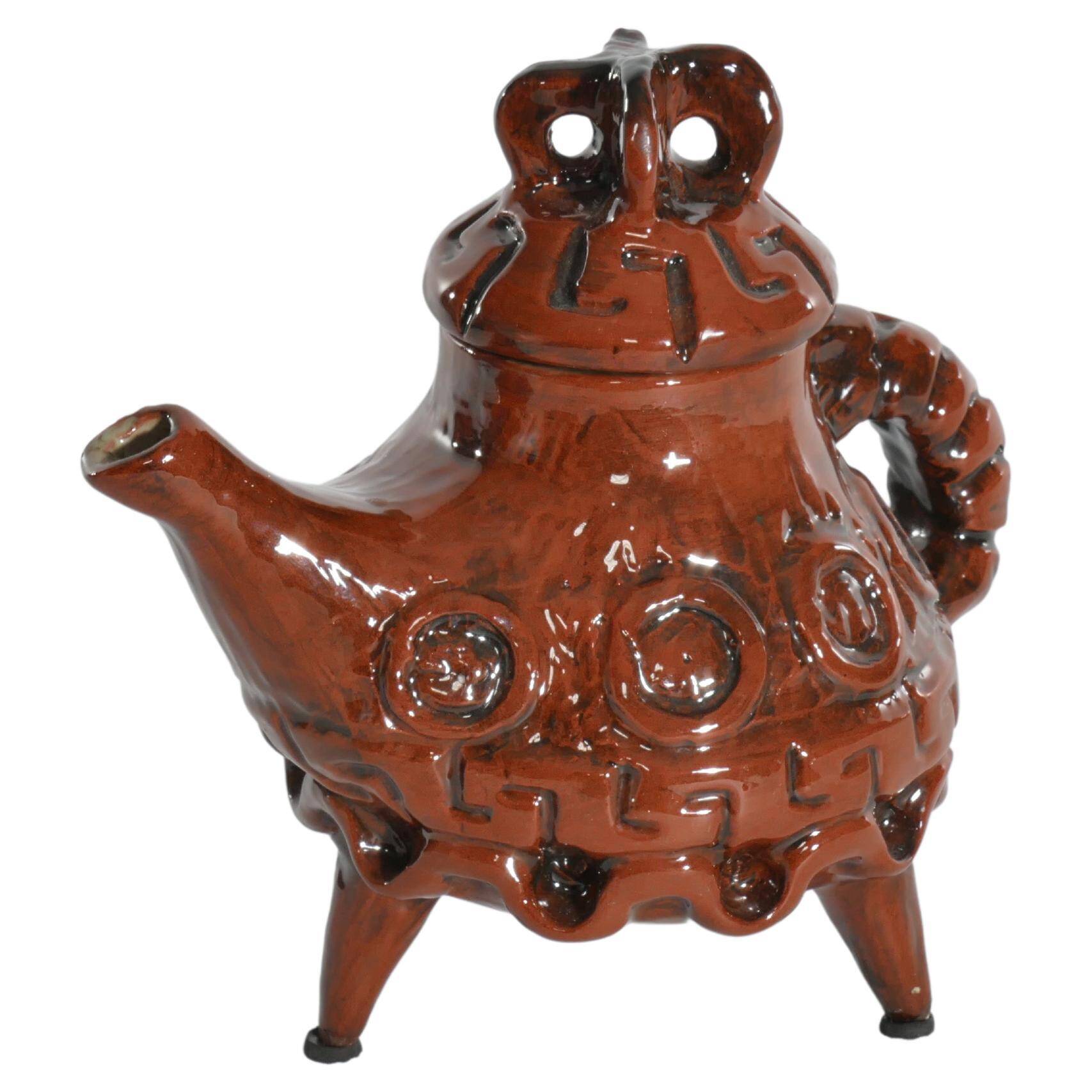 Vintage Playful Teapot with Crab-like Features by Allan Hellman Sweden 1982