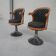 Paire de chaises de bureau pivotantes antiques 'Captain’s'