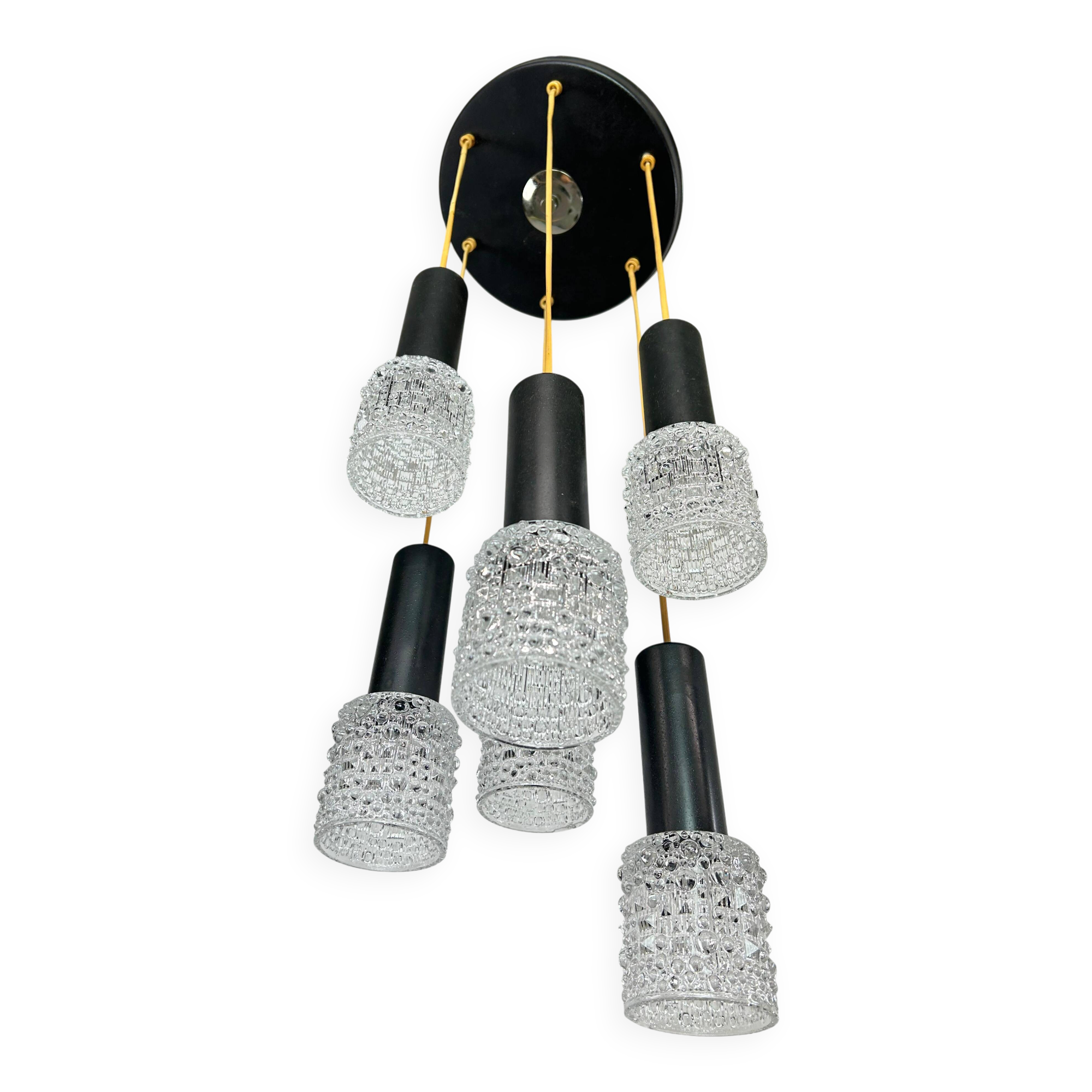Modern mid-century pendant lamp by Elektroinstala Jílové