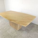 Vintage travertine dining table, 1970s