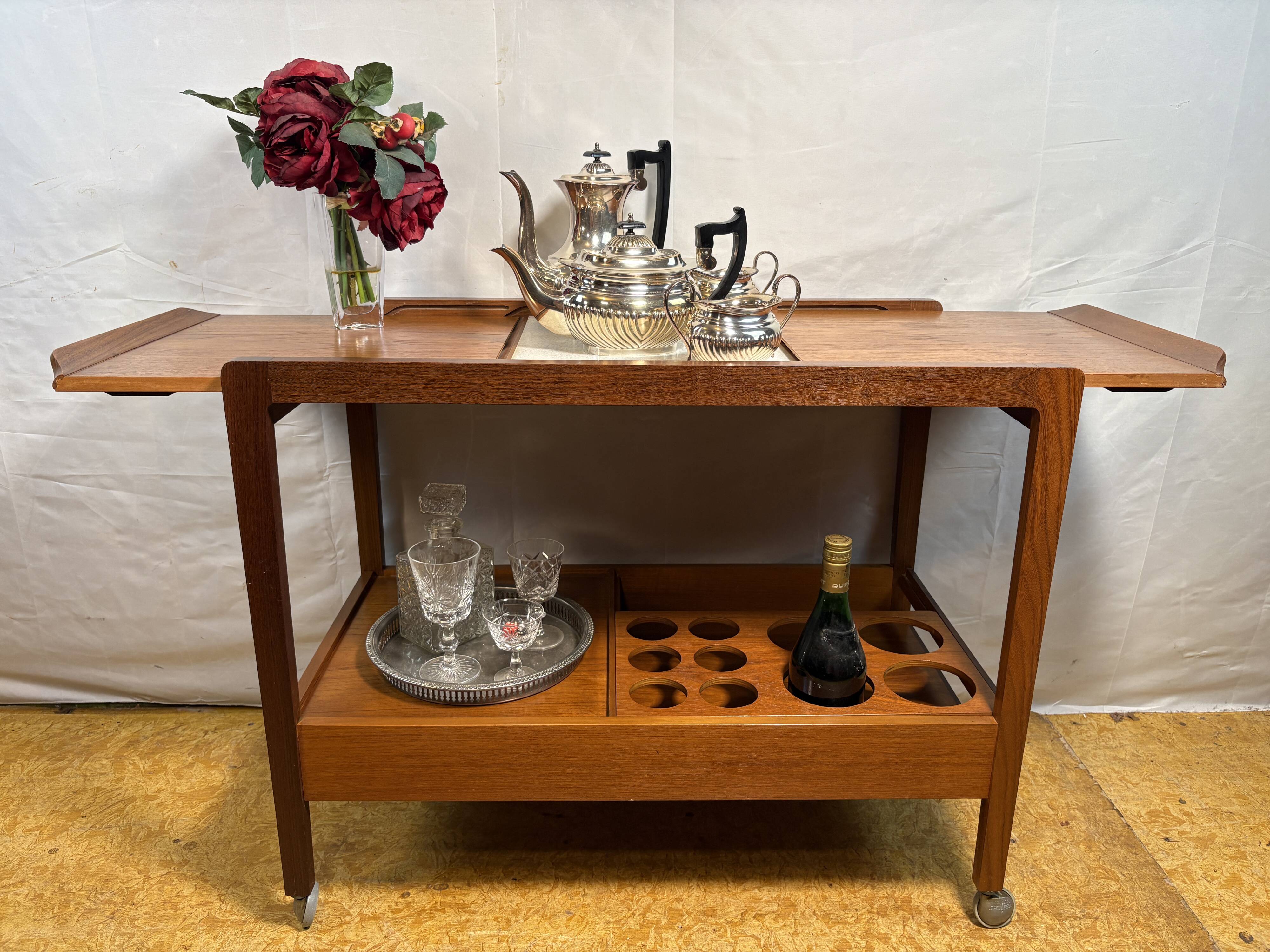 Stunning Vintage Remploy Teak Extending Bar Trolley | 1960 | Scandinavian D