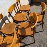 Set of 7 vintage bistro chairs