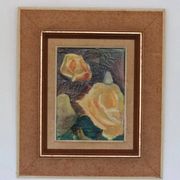 Original Mid Century Swedish Oil on Canvas – “Roses” by Hans Ripa
