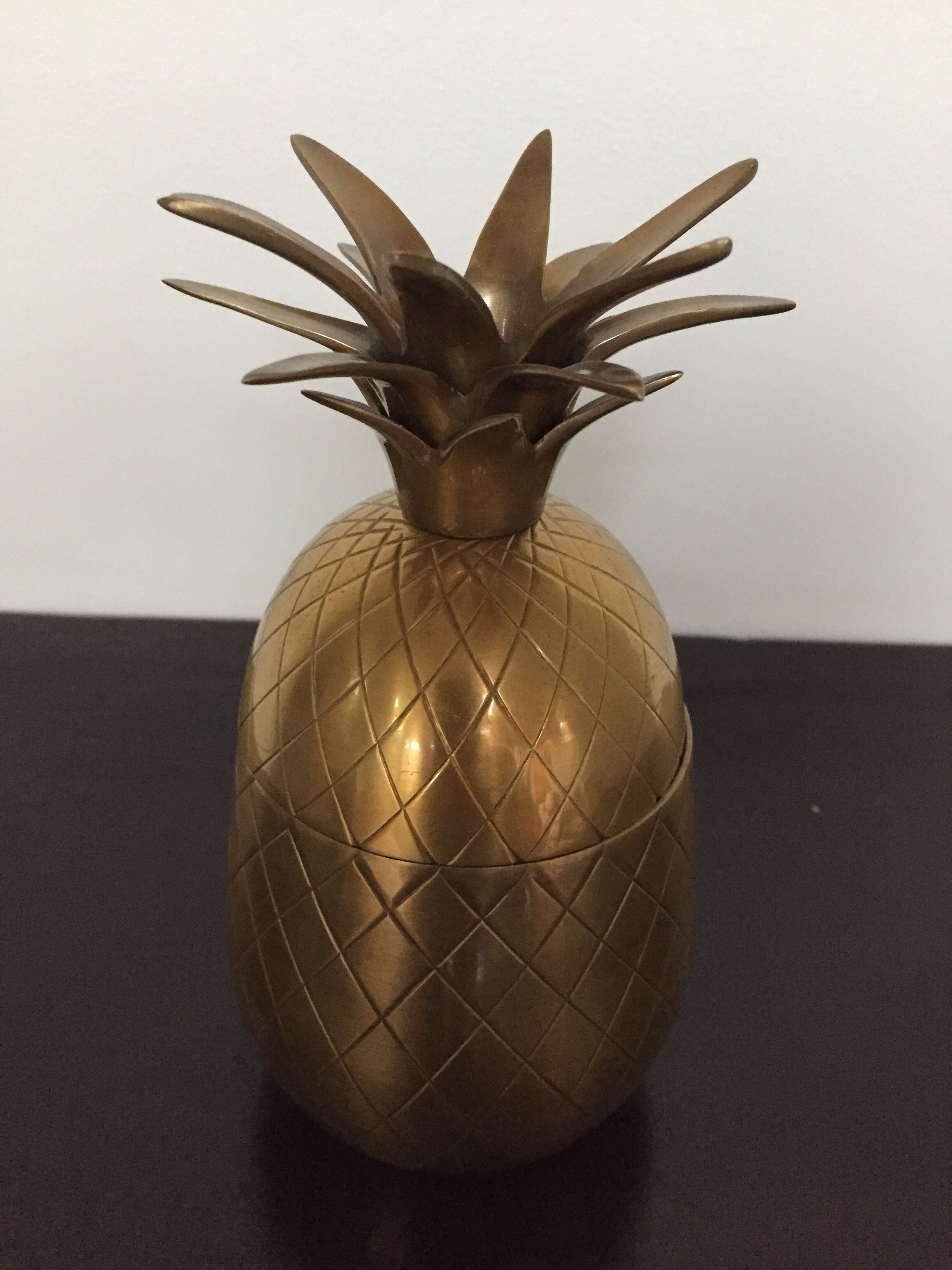 60's vintage brass pineapple ice bucket