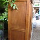 Sliding cabinet veneered vintage oak 50/60